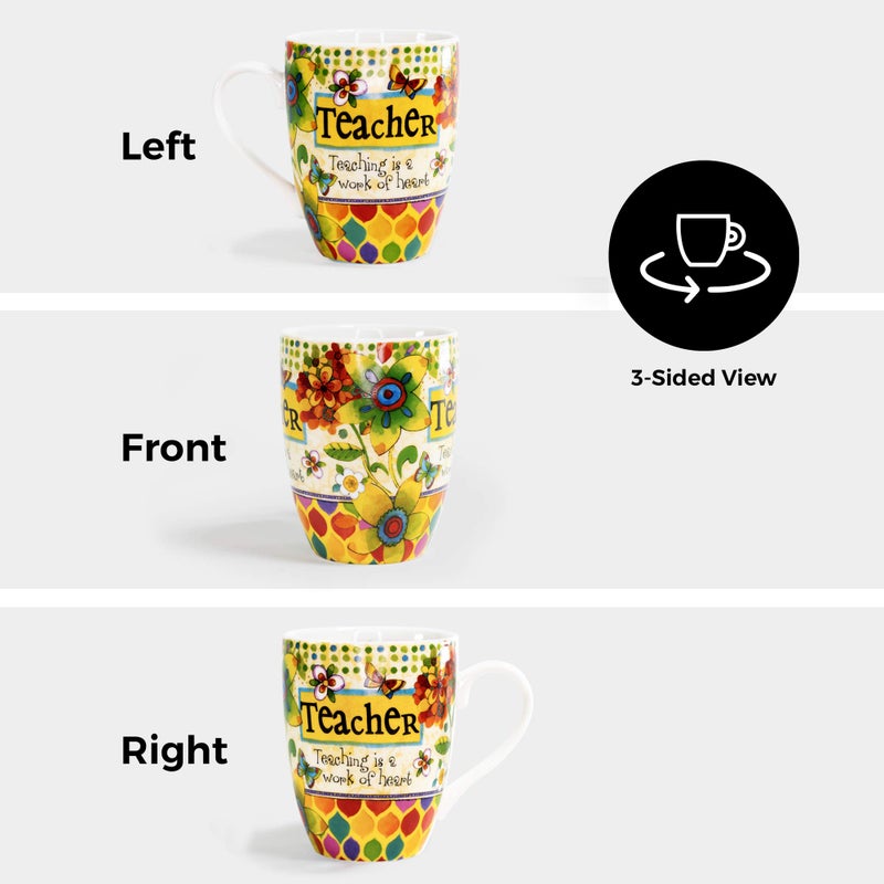 Divinity Boutique Ceramic Mug Mug & Note Stack, Teacher, 12 ounce - Image 5
